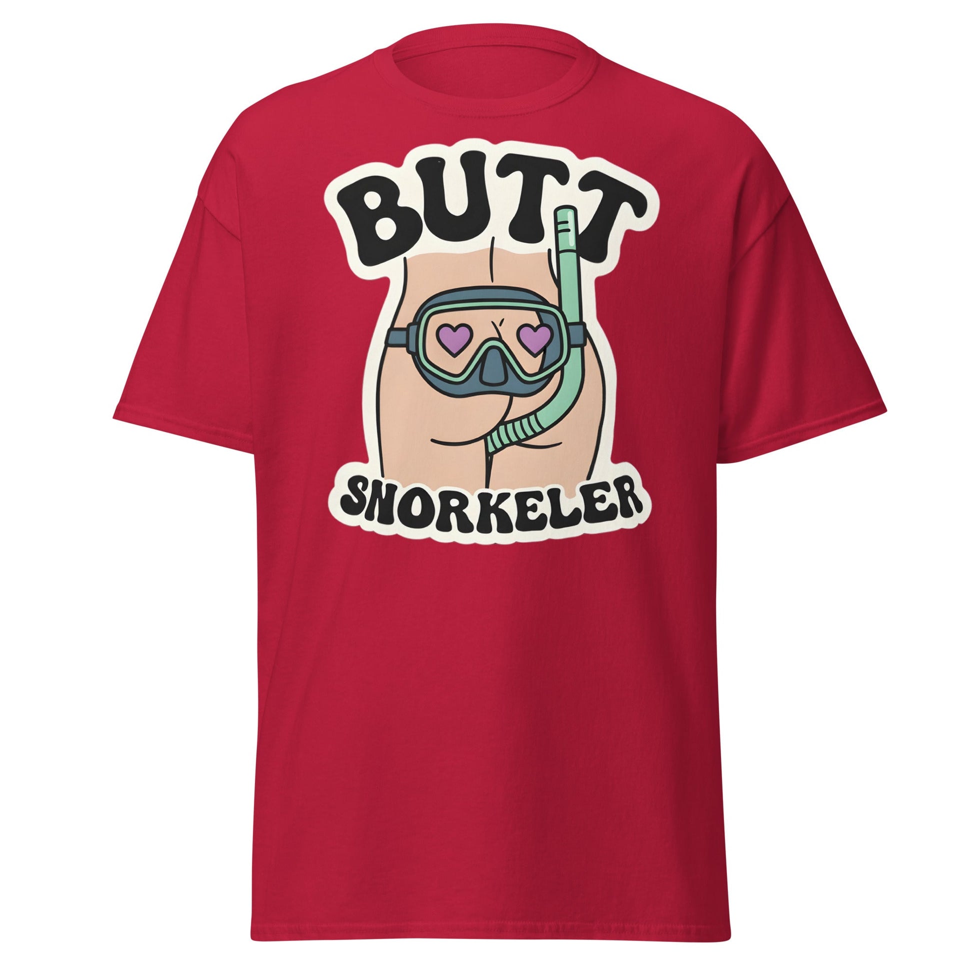 Butt Snorkeler T-Shirt - Funny Adult Humor Graphic Tee - Cardinal - T-Shirts Online