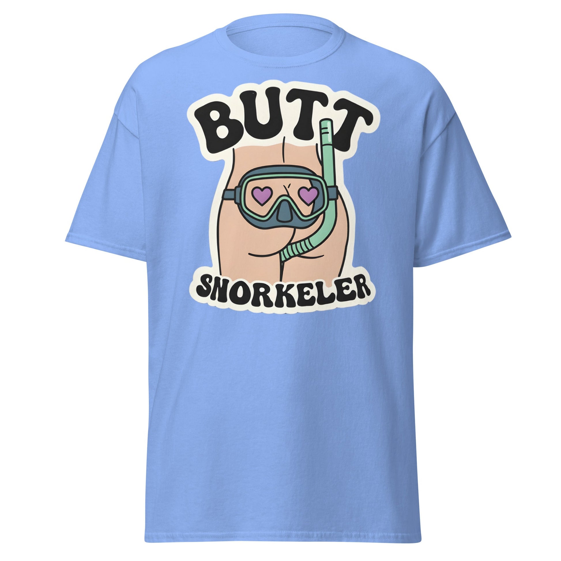 Butt Snorkeler T-Shirt - Funny Adult Humor Graphic Tee - Carolina Blue - T-Shirts Online