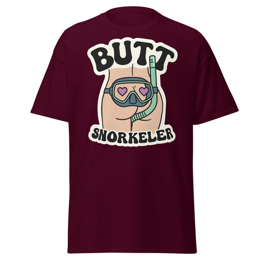 Butt Snorkeler T-Shirt - Funny Adult Humor Graphic Tee - Maroon - T-Shirts Online