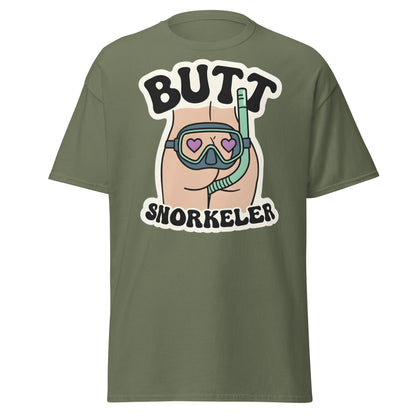 Butt Snorkeler T-Shirt - Funny Adult Humor Graphic Tee - Military Green - T-Shirts Online