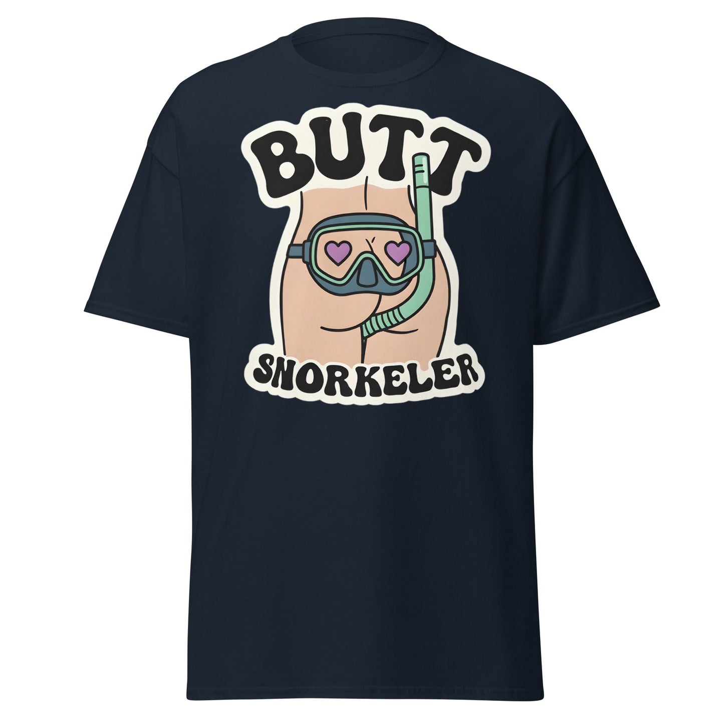 Butt Snorkeler T-Shirt - Funny Adult Humor Graphic Tee - Navy - T-Shirts Online