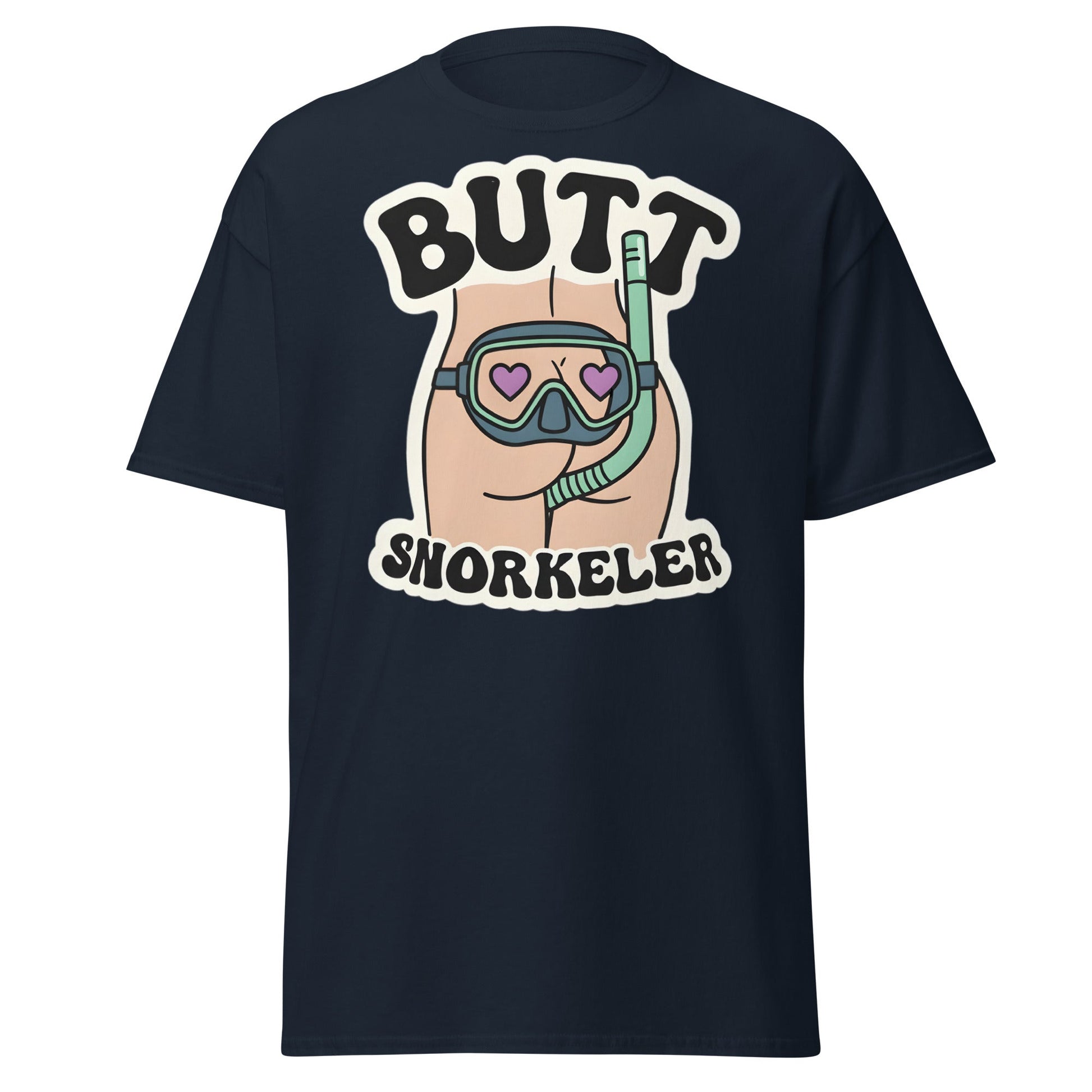 Butt Snorkeler T-Shirt - Funny Adult Humor Graphic Tee - Navy - T-Shirts Online