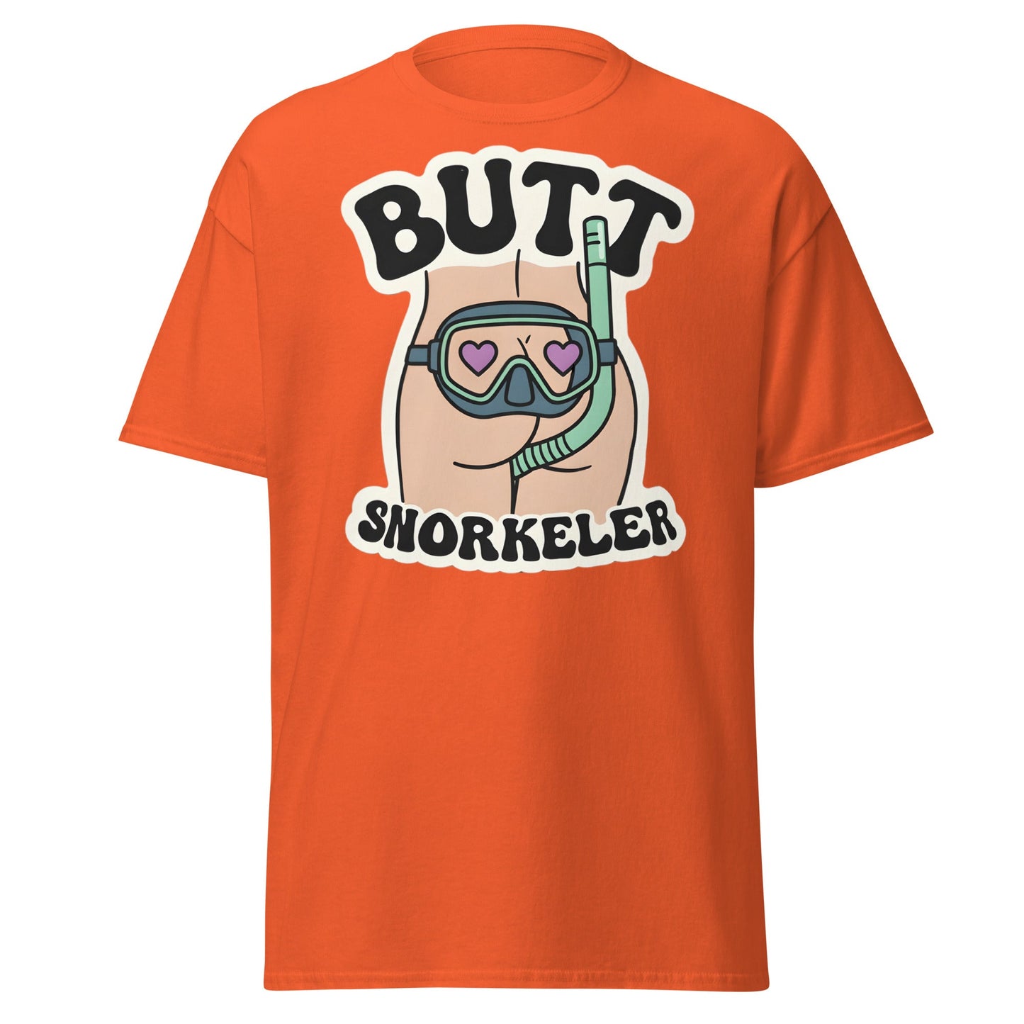 Butt Snorkeler T-Shirt - Funny Adult Humor Graphic Tee - Orange - T-Shirts Online