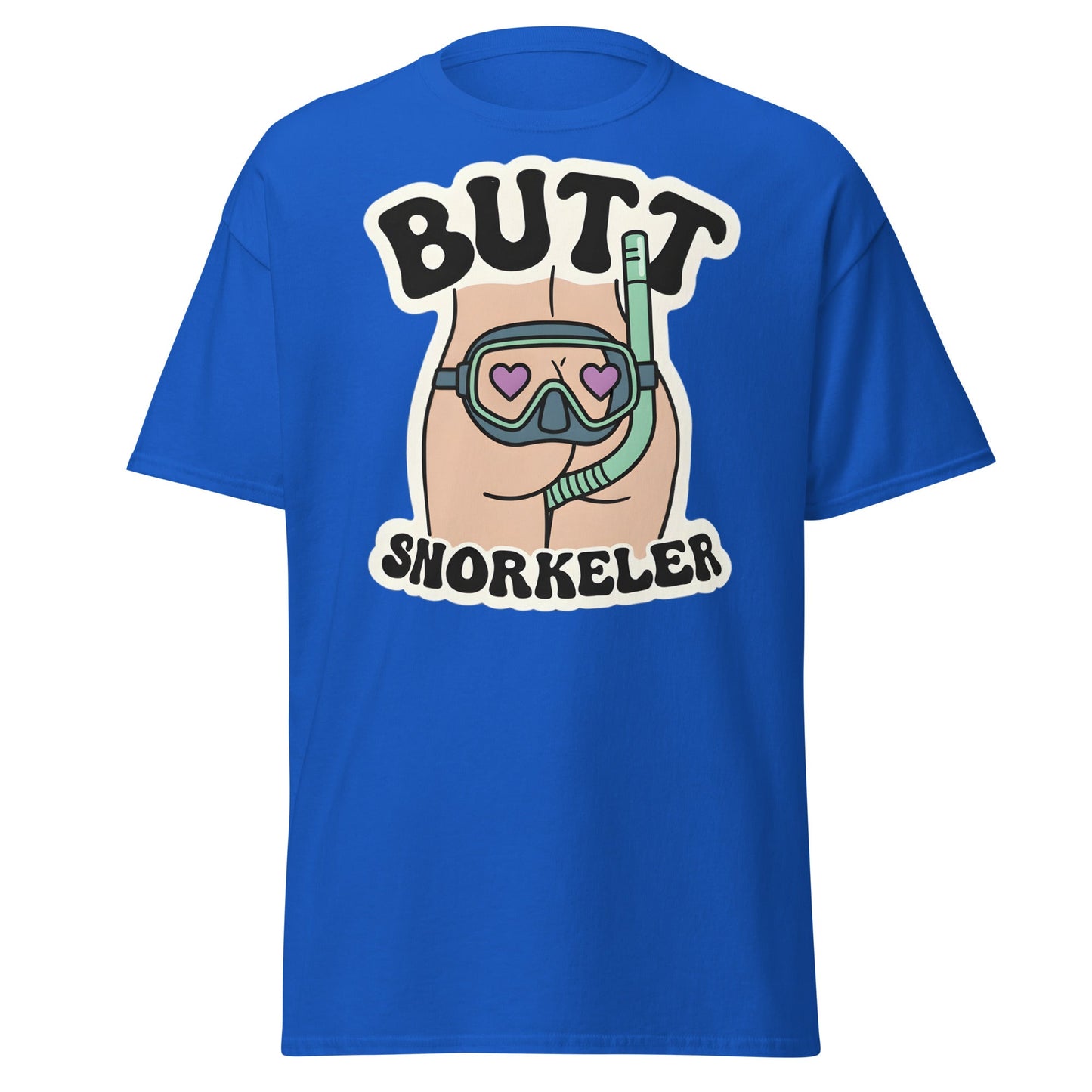 Butt Snorkeler T-Shirt - Funny Adult Humor Graphic Tee - Royal - T-Shirts Online