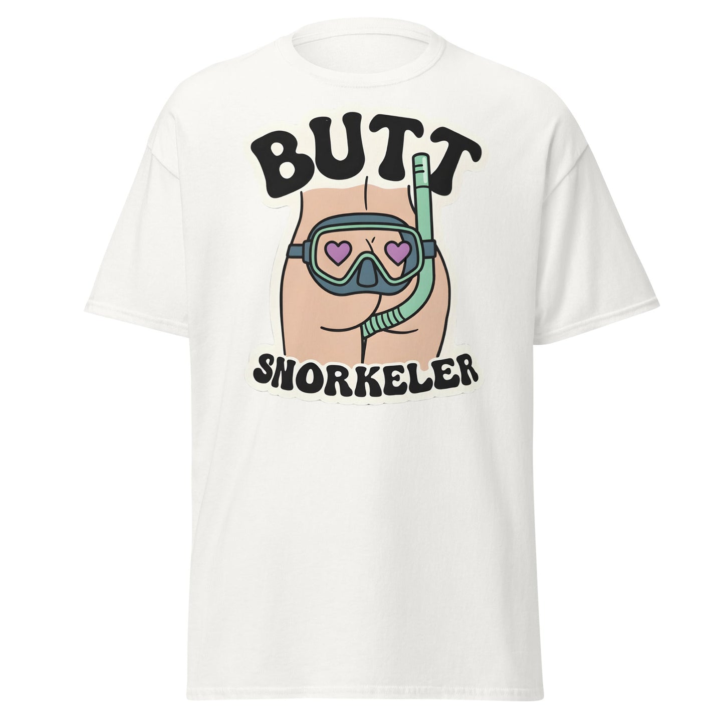 Butt Snorkeler T-Shirt - Funny Adult Humor Graphic Tee - White - T-Shirts Online