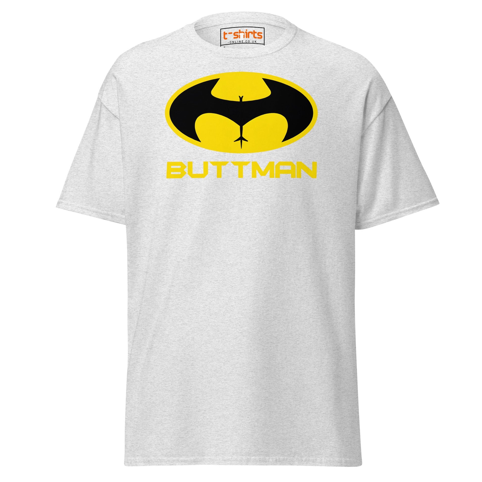 Buttman T-Shirt – Funny Parody Adult Humor Tee - Ash - T-Shirts Online