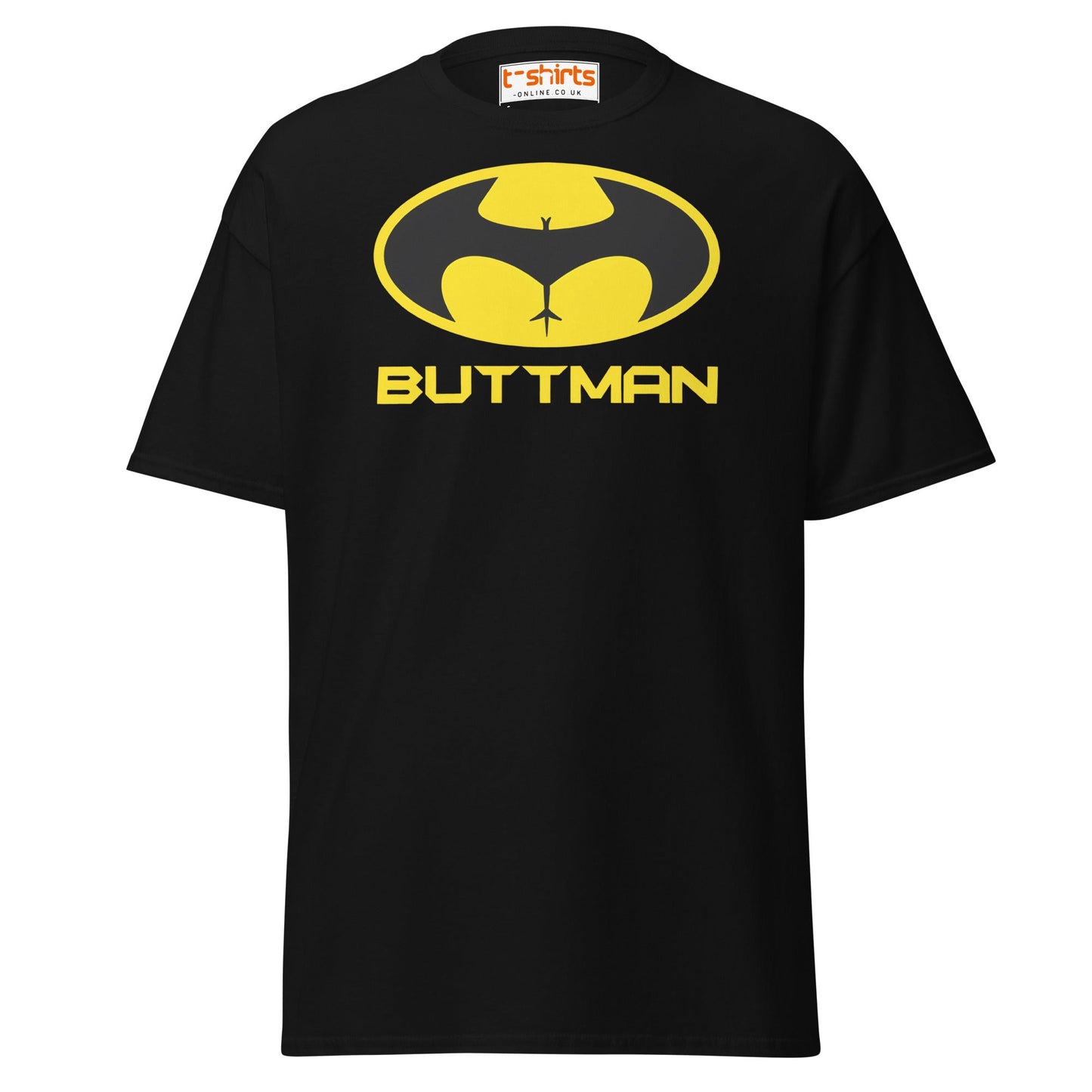 Buttman T-Shirt – Funny Parody Adult Humor Tee - Black - T-Shirts Online