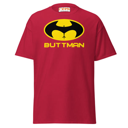 Buttman T-Shirt – Funny Parody Adult Humor Tee - Cardinal - T-Shirts Online
