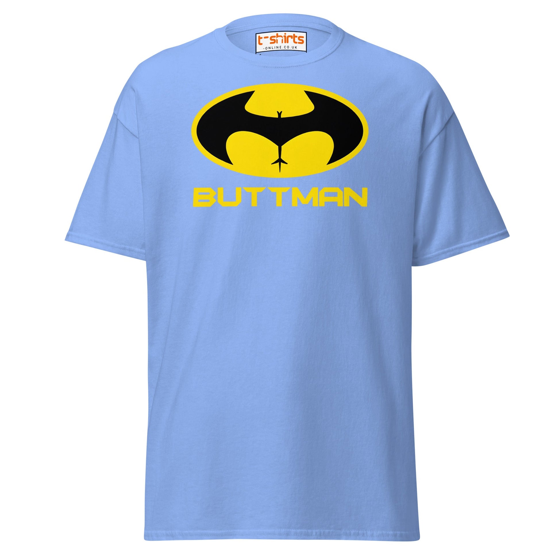 Buttman T-Shirt – Funny Parody Adult Humor Tee - Carolina Blue - T-Shirts Online