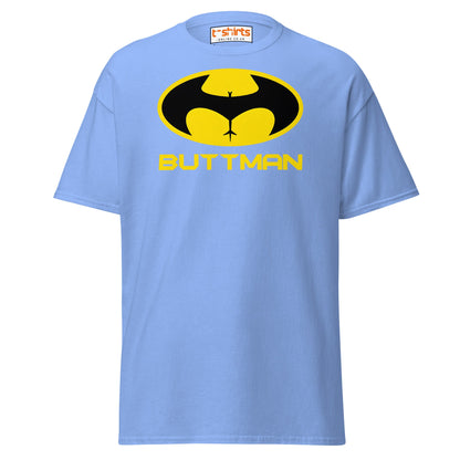 Buttman T-Shirt – Funny Parody Adult Humor Tee - Carolina Blue - T-Shirts Online