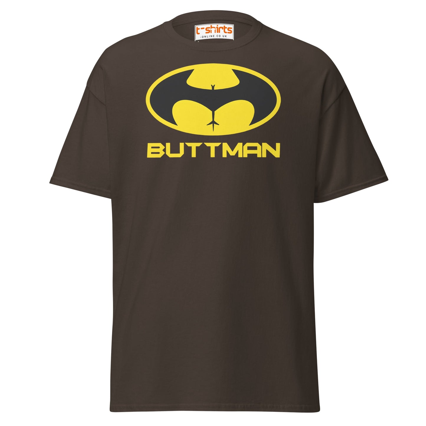 Buttman T-Shirt – Funny Parody Adult Humor Tee - Dark Chocolate - T-Shirts Online