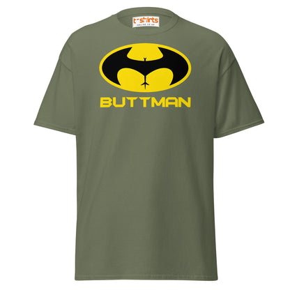 Buttman T-Shirt – Funny Parody Adult Humor Tee - Military Green - T-Shirts Online