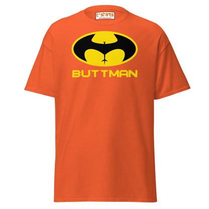 Buttman T-Shirt – Funny Parody Adult Humor Tee - Orange - T-Shirts Online