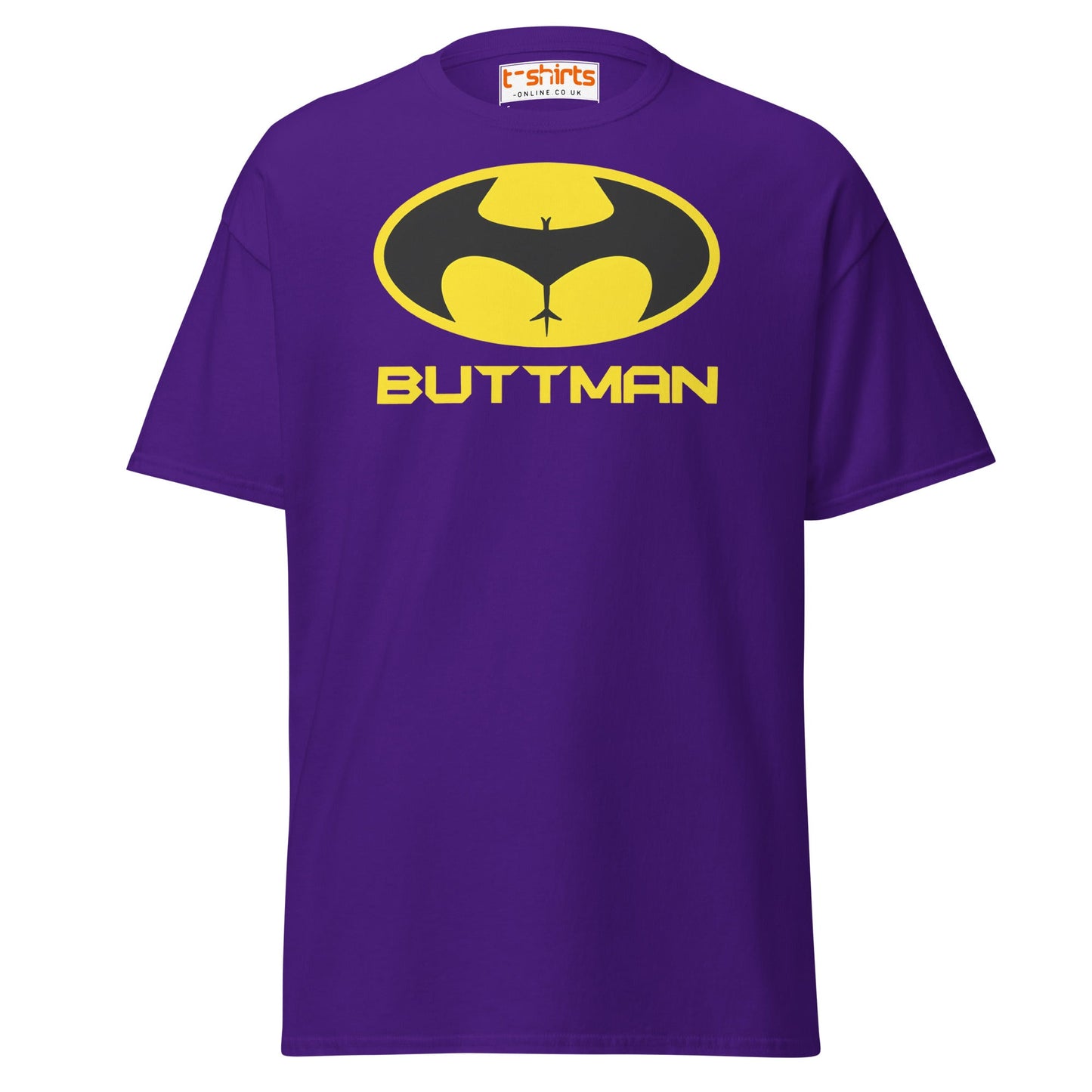 Buttman T-Shirt – Funny Parody Adult Humor Tee - Purple - T-Shirts Online