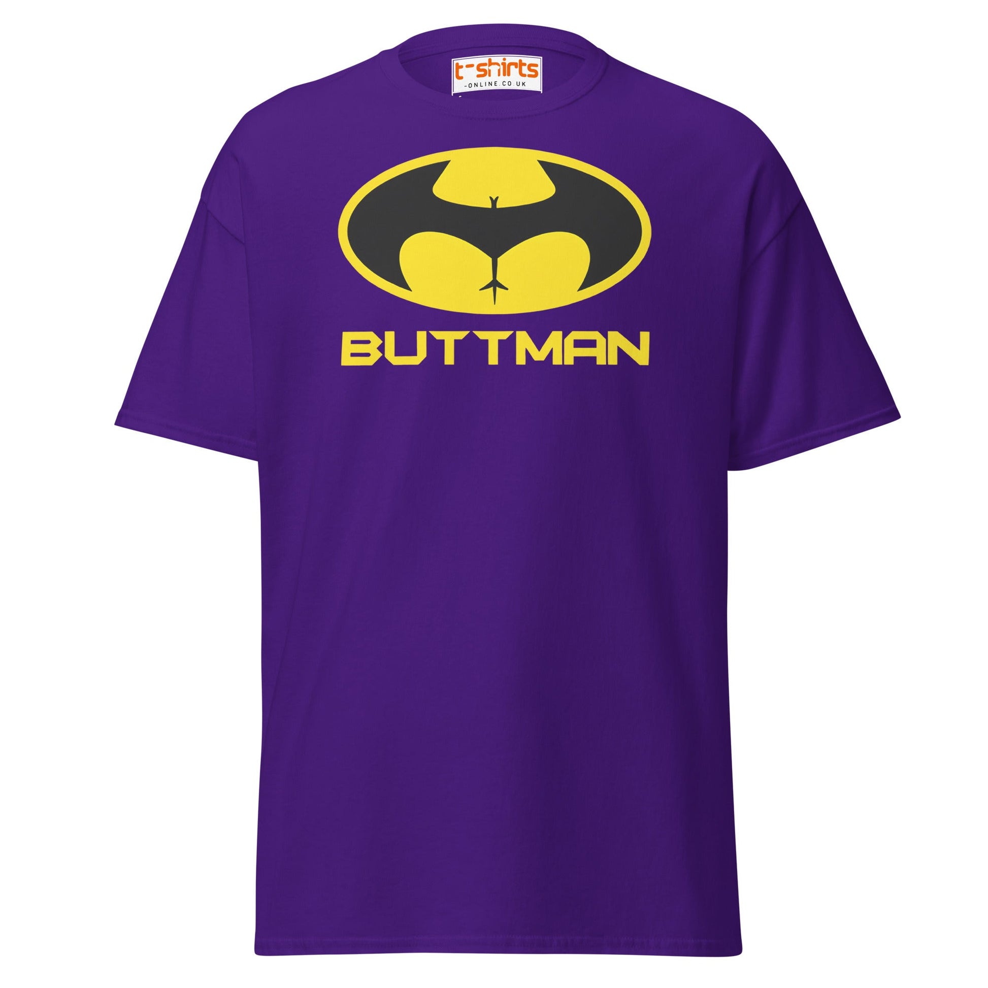 Buttman T-Shirt – Funny Parody Adult Humor Tee - Purple - T-Shirts Online