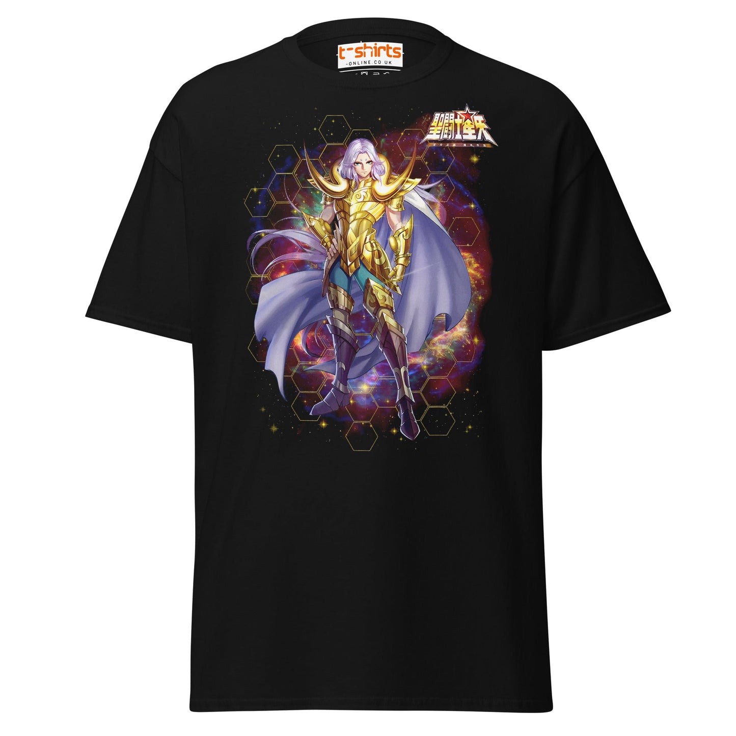 Caballero Dorado de Aries T-Shirt – Golden Saint Anime Tee - Black - T-Shirts Online