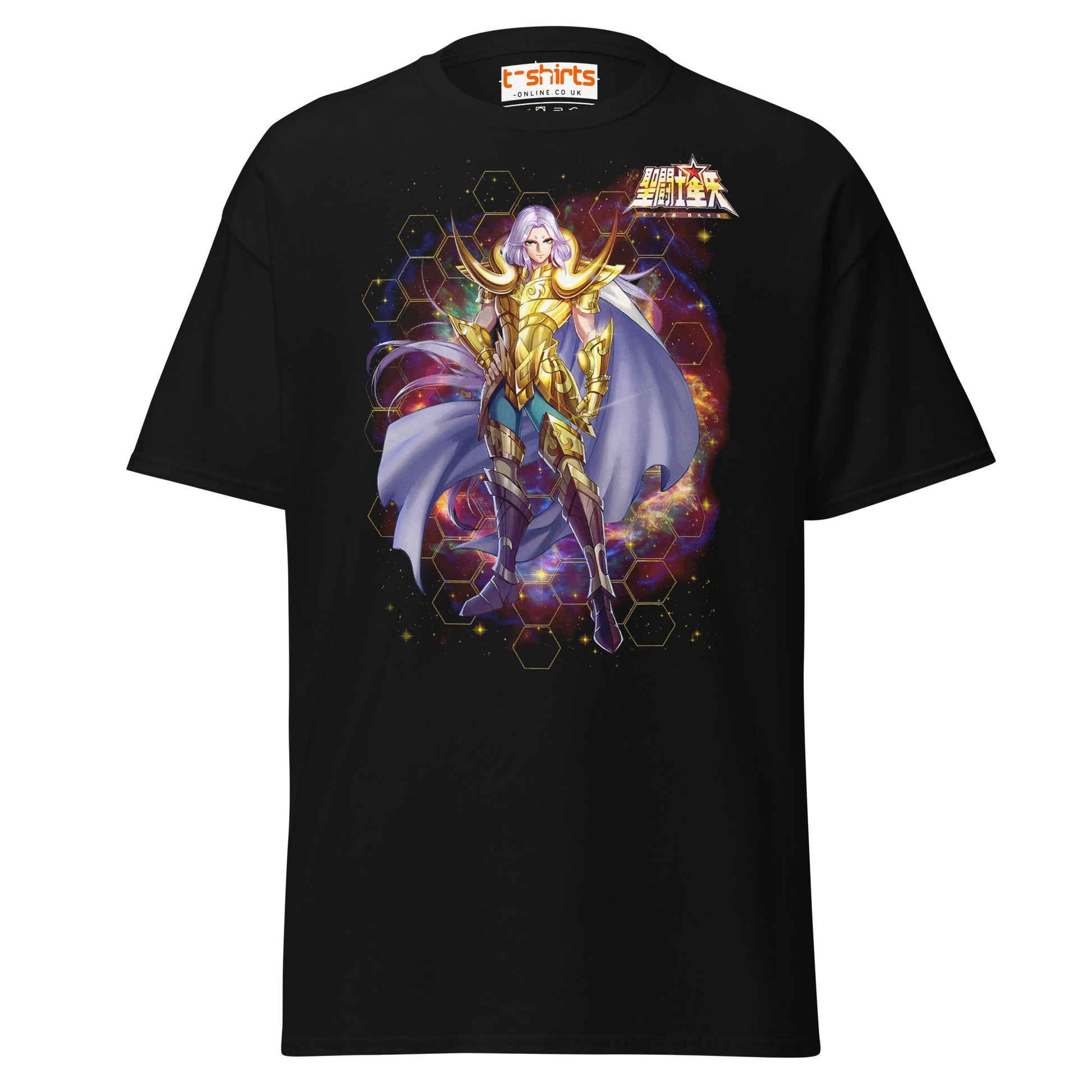Caballero Dorado de Aries T-Shirt – Golden Saint Anime Tee - Black - T-Shirts Online