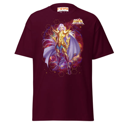 Caballero Dorado de Aries T-Shirt – Golden Saint Anime Tee - Maroon - T-Shirts Online