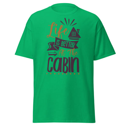 Cabin Life T-Shirt - Cozy Outdoor Graphic Tee - Irish Green - T-Shirts Online