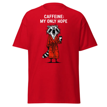 Caffeine My Only Hope T-Shirt - Funny Coffee Lover Tee - Red - T-Shirts Online