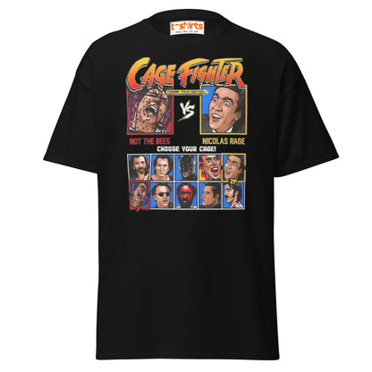 Cage Fighter T-Shirt | Funny Nicolas Cage Parody Tee - Black - T-Shirts Online