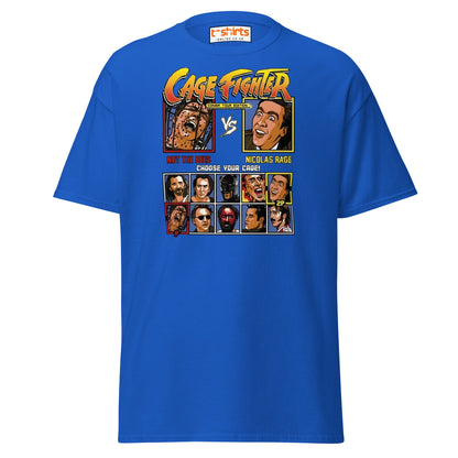 Cage Fighter T-Shirt | Funny Nicolas Cage Parody Tee - Royal - T-Shirts Online
