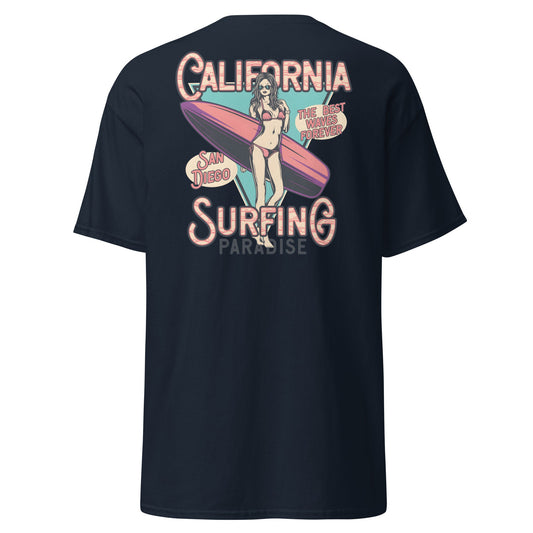 California Surfing Paradise T-Shirt - Ash - T-Shirts Online