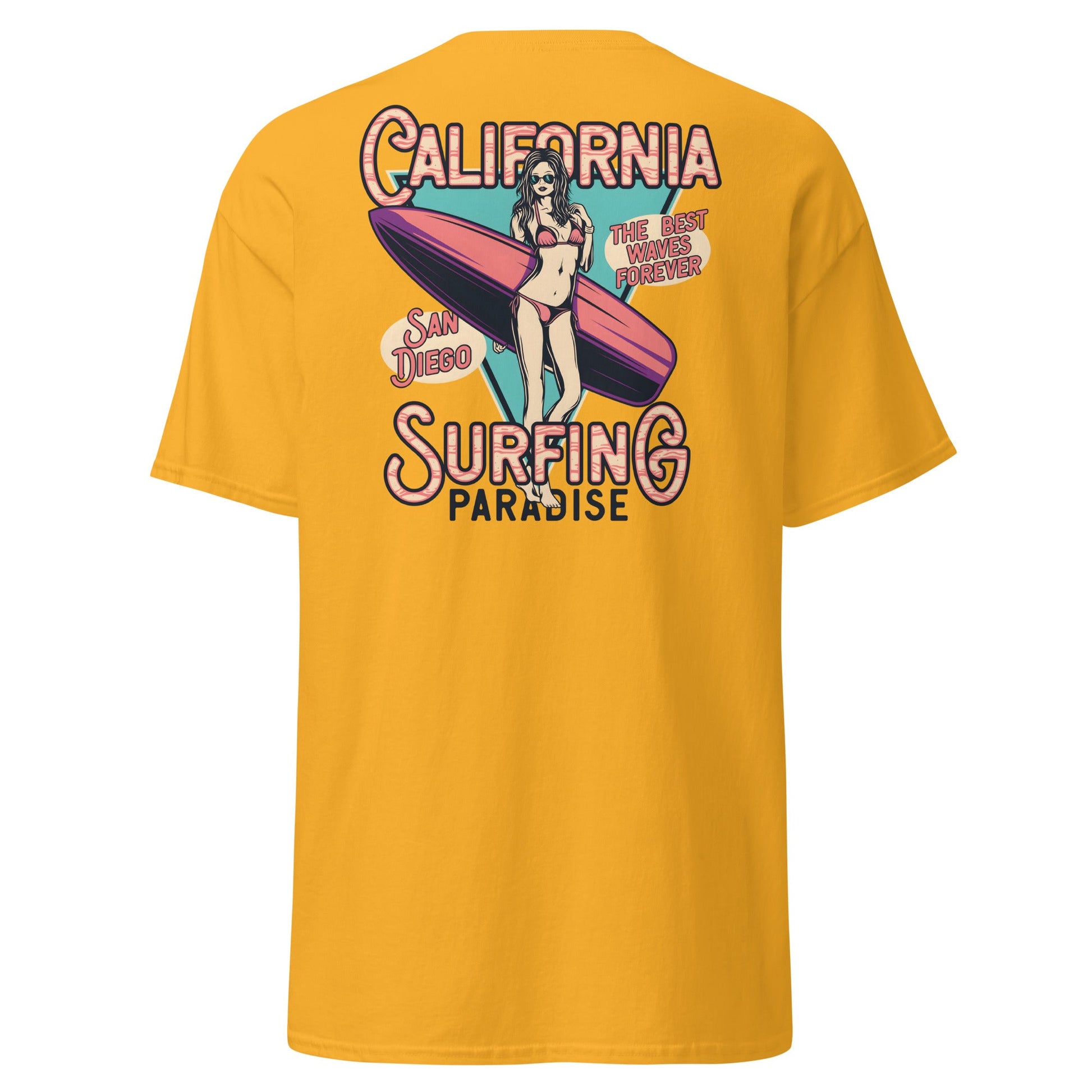 California Surfing Paradise T-Shirt - Ash - T-Shirts Online
