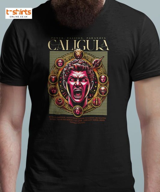 Caligula Roman Emperor T-Shirt | Bold Historical Design - Maroon - T-Shirts Online
