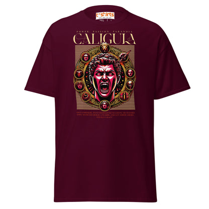 Caligula Roman Emperor T-Shirt | Bold Historical Design - Maroon - T-Shirts Online