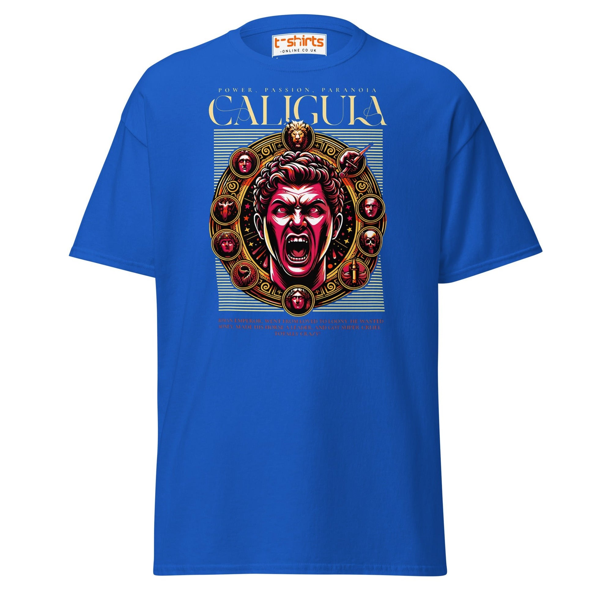 Caligula Roman Emperor T-Shirt | Bold Historical Design - Royal - T-Shirts Online