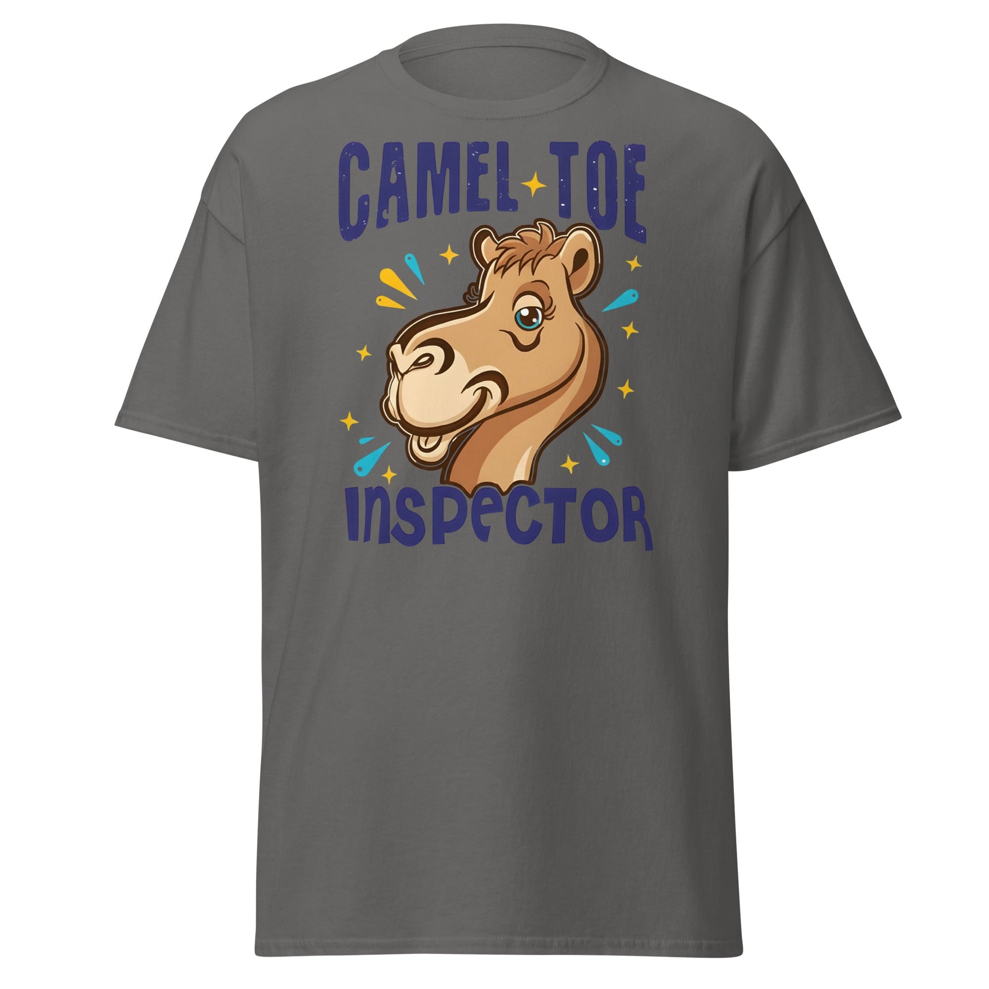 Camel Toe Inspector T-Shirt – Funny Pun Adult Humor - Charcoal - T-Shirts Online