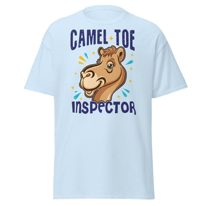 Camel Toe Inspector T-Shirt – Funny Pun Adult Humor - Light Blue - T-Shirts Online