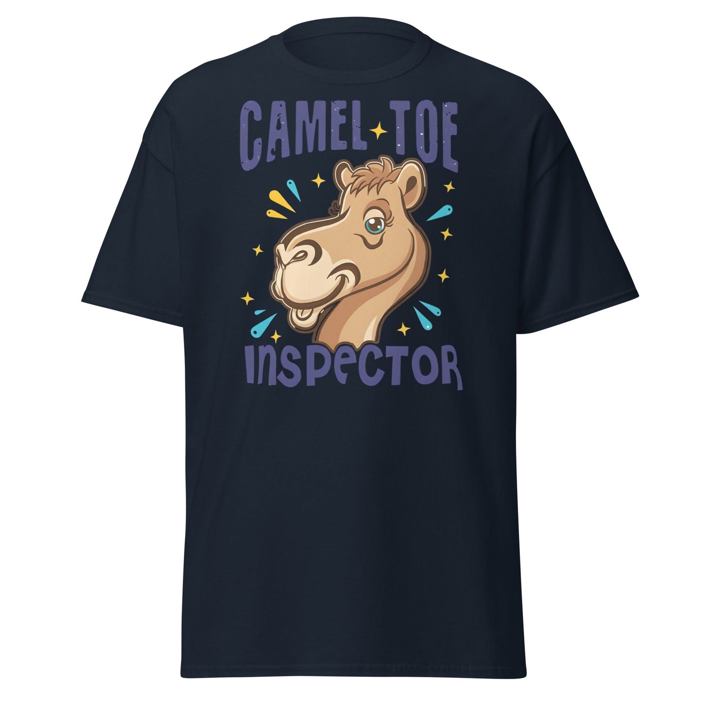 Camel Toe Inspector T-Shirt – Funny Pun Adult Humor - Navy - T-Shirts Online