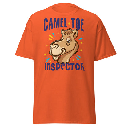 Camel Toe Inspector T-Shirt – Funny Pun Adult Humor - Orange - T-Shirts Online