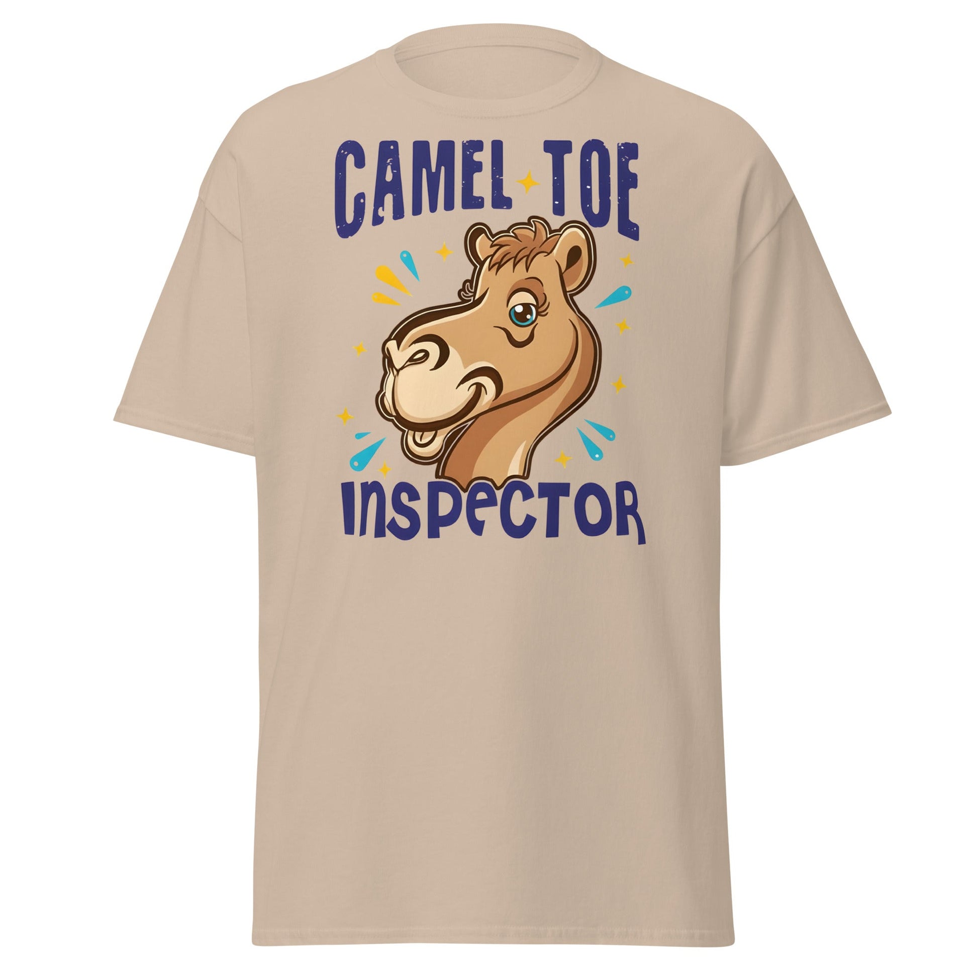 Camel Toe Inspector T-Shirt – Funny Pun Adult Humor - Sand - T-Shirts Online