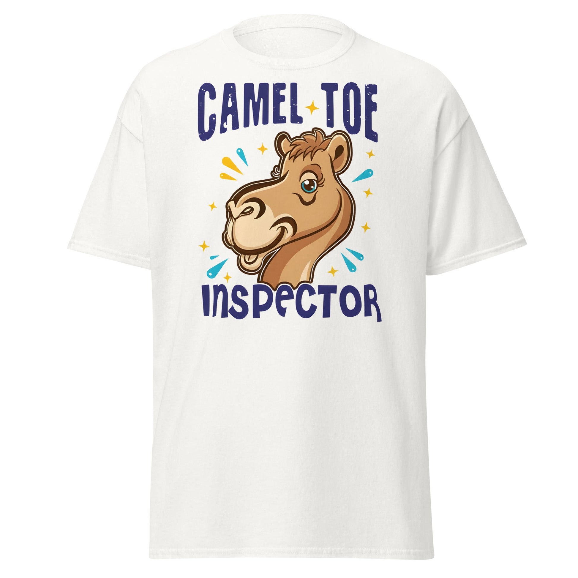 Camel Toe Inspector T-Shirt – Funny Pun Adult Humor - White - T-Shirts Online