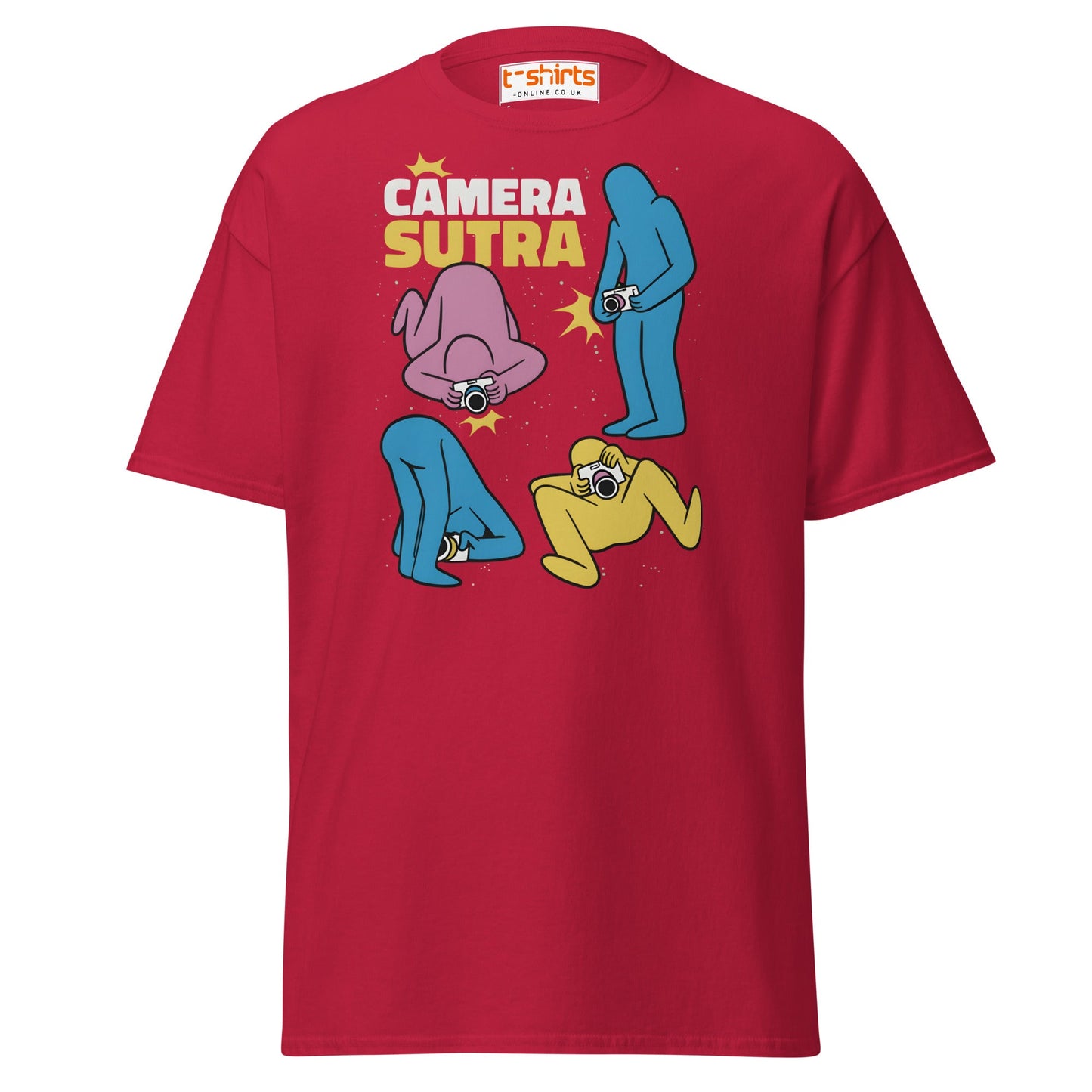 Camera Sutra T-Shirt – Funny Photographer Parody Tee - Cardinal - T-Shirts Online