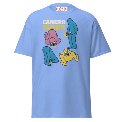 Camera Sutra T-Shirt – Funny Photographer Parody Tee - Carolina Blue - T-Shirts Online