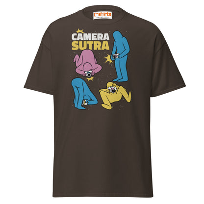 Camera Sutra T-Shirt – Funny Photographer Parody Tee - Dark Chocolate - T-Shirts Online