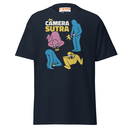 Camera Sutra T-Shirt – Funny Photographer Parody Tee - Navy - T-Shirts Online