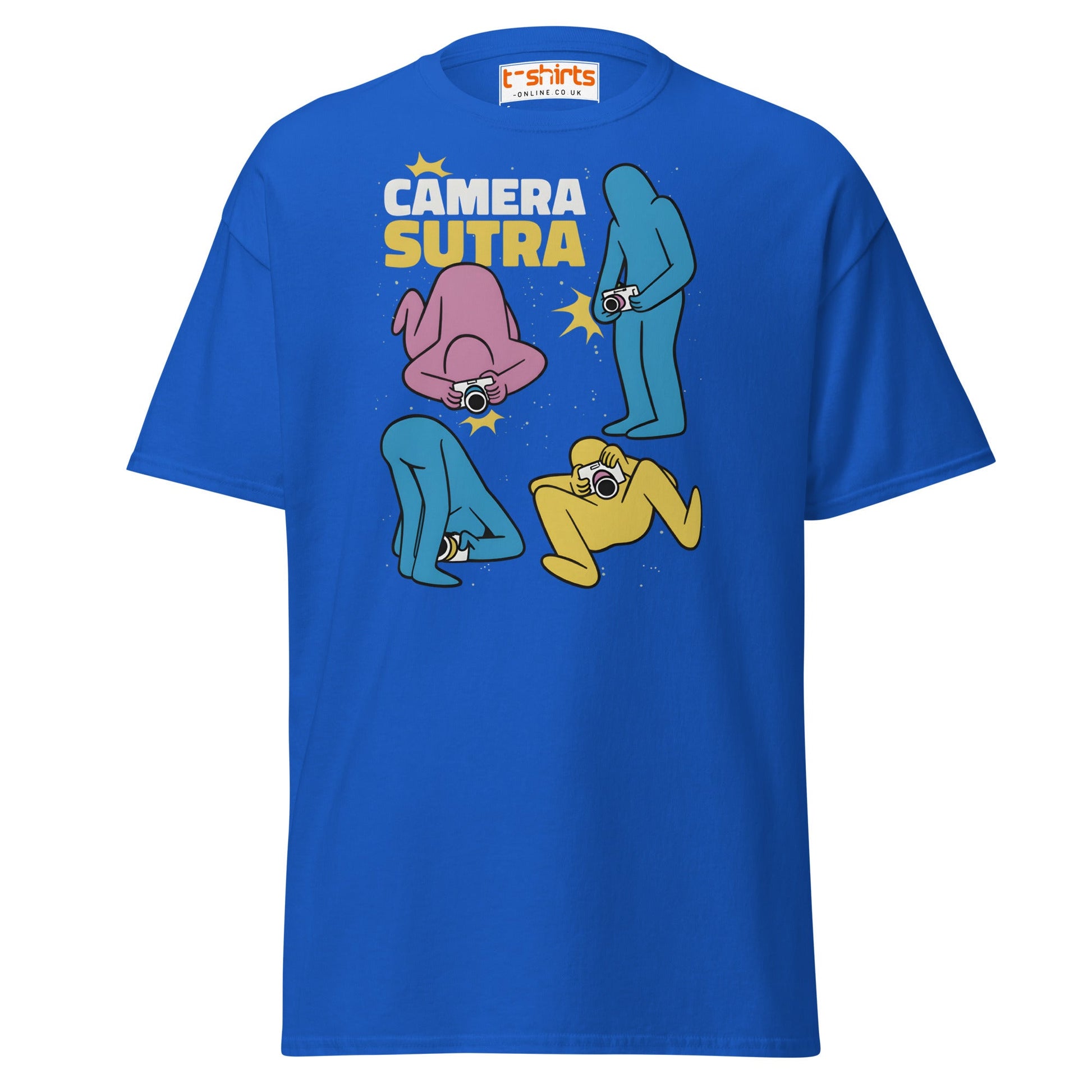 Camera Sutra T-Shirt – Funny Photographer Parody Tee - Royal - T-Shirts Online