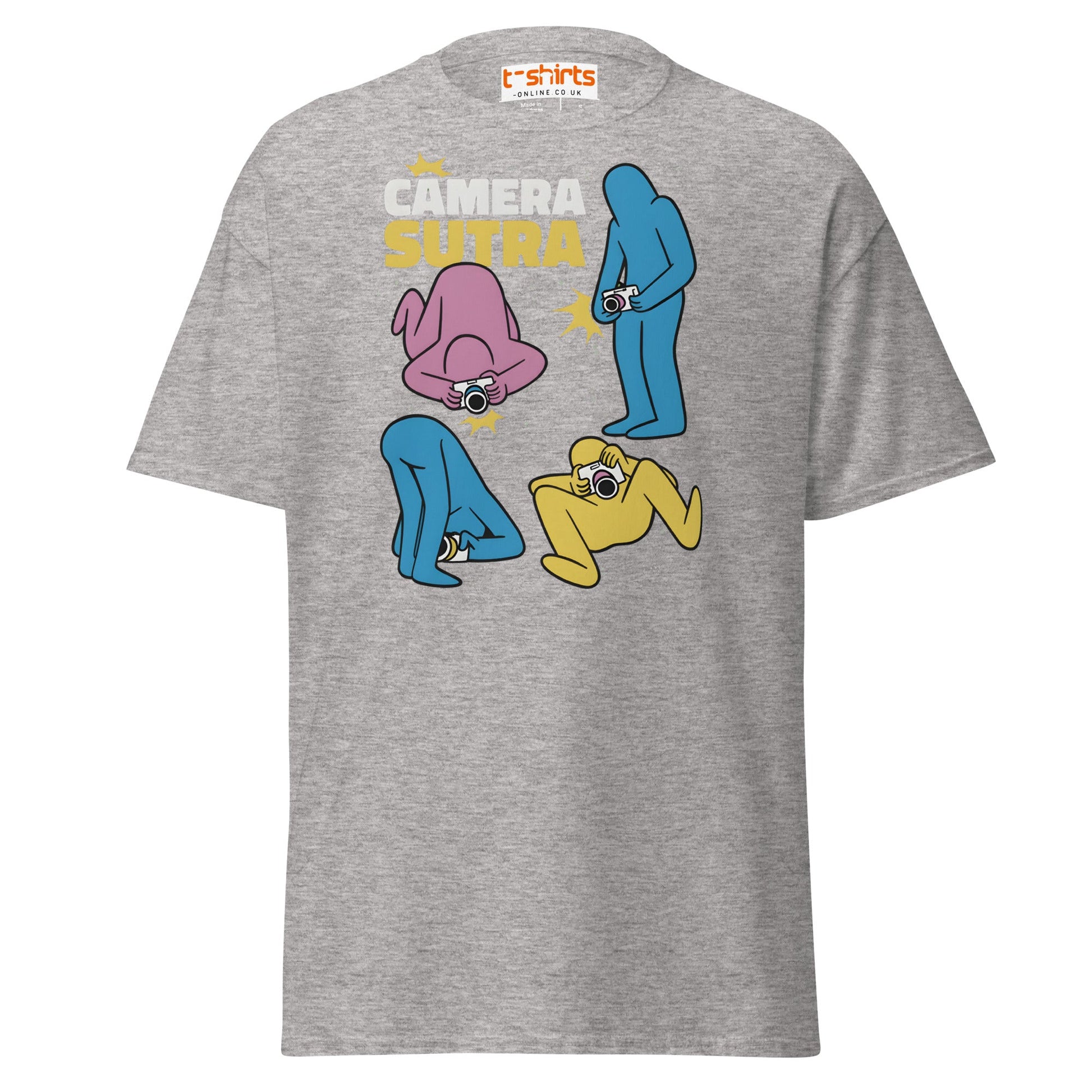 Camera Sutra T-Shirt – Funny Photographer Parody Tee - Sport Grey - T-Shirts Online
