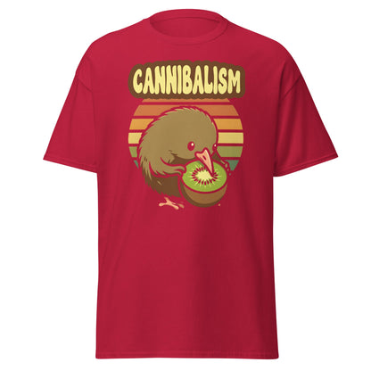 Cannibalism Kiwi Bird Shirt - Funny Retro Fruit Graphic Tee - Cardinal - T-Shirts Online