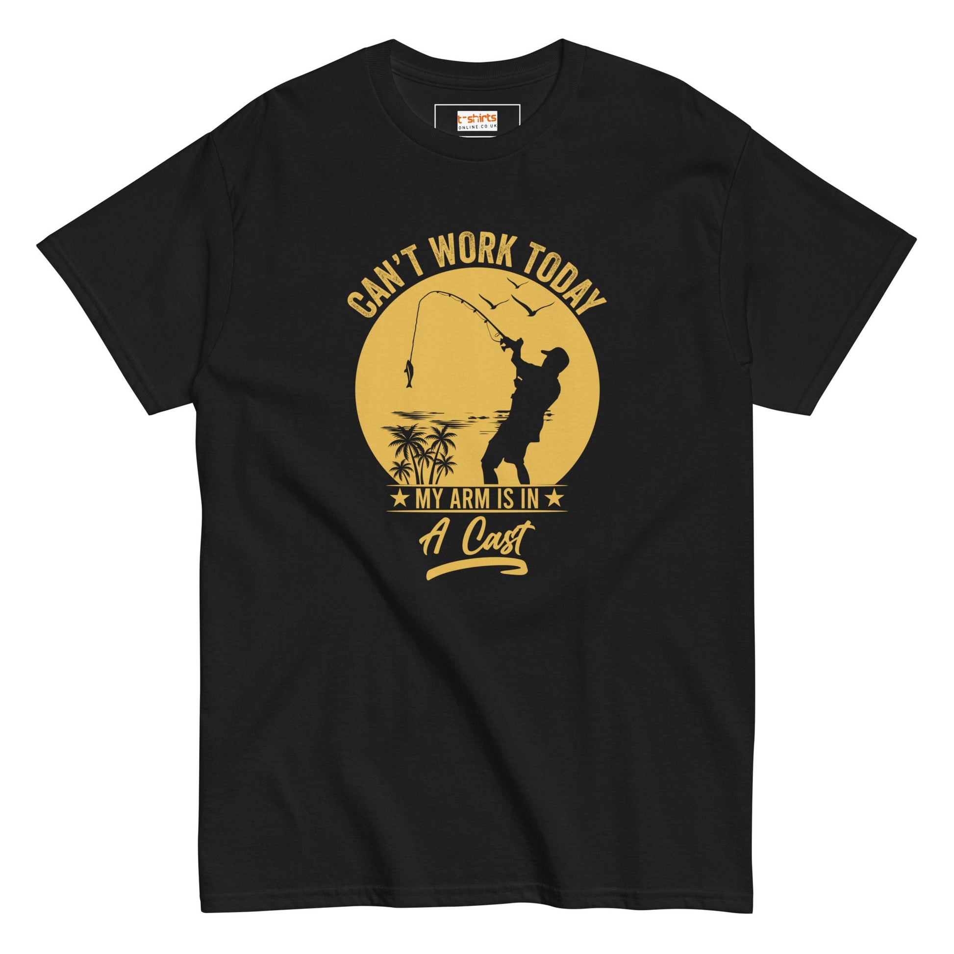 Can't Work Today T-Shirt | Fishing Enthusiast Tee - Black - T-Shirts Online