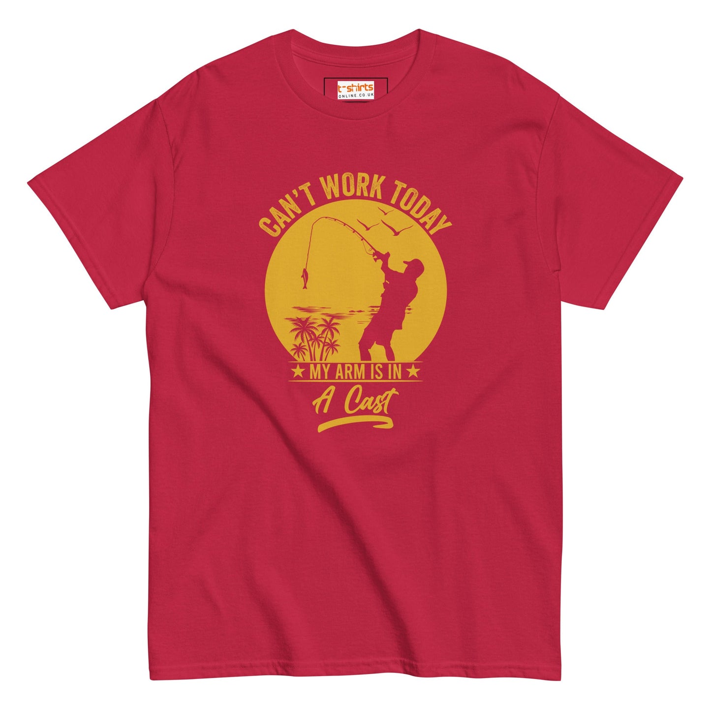 Can't Work Today T-Shirt | Fishing Enthusiast Tee - Cardinal - T-Shirts Online