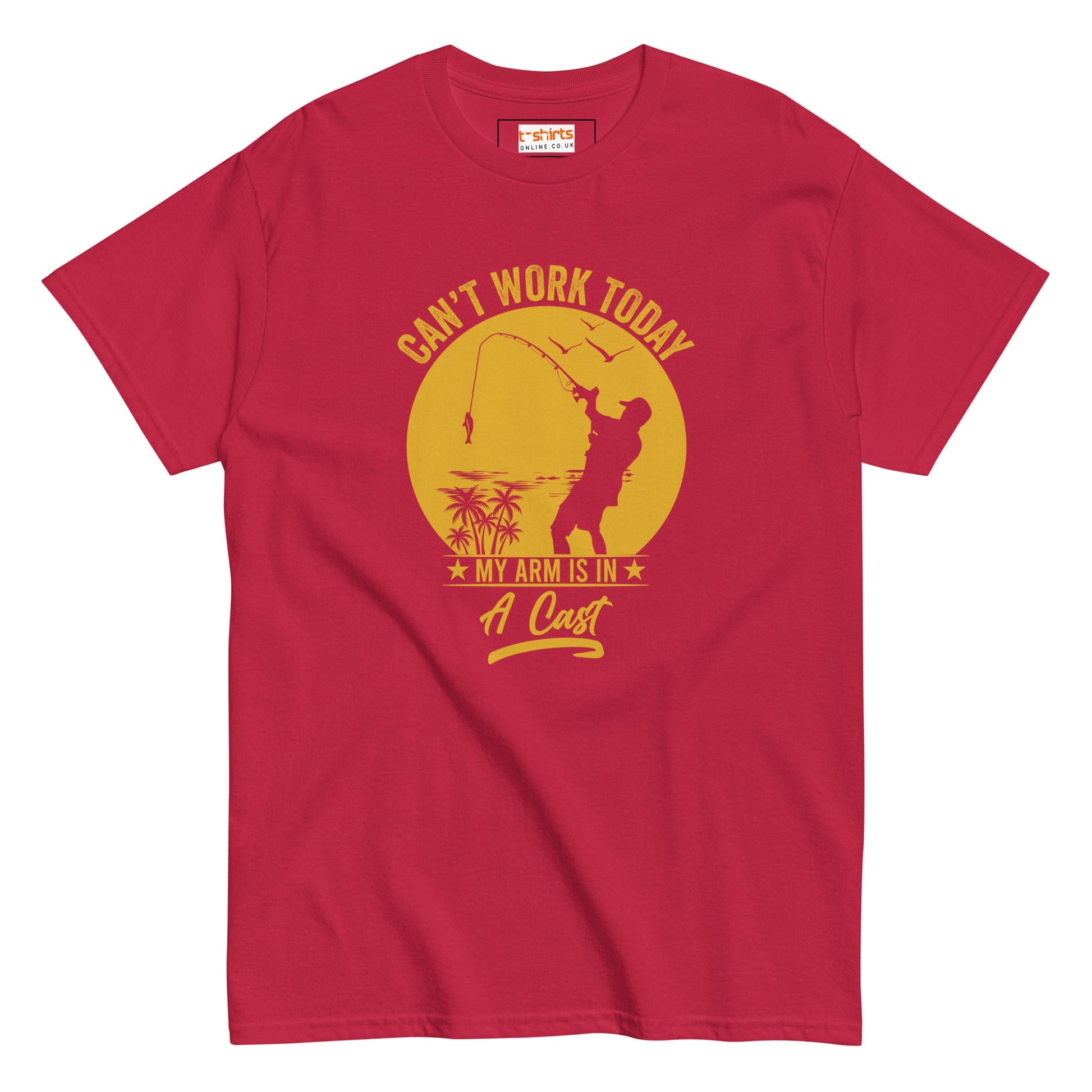 Can't Work Today T-Shirt | Fishing Enthusiast Tee - Cardinal - T-Shirts Online