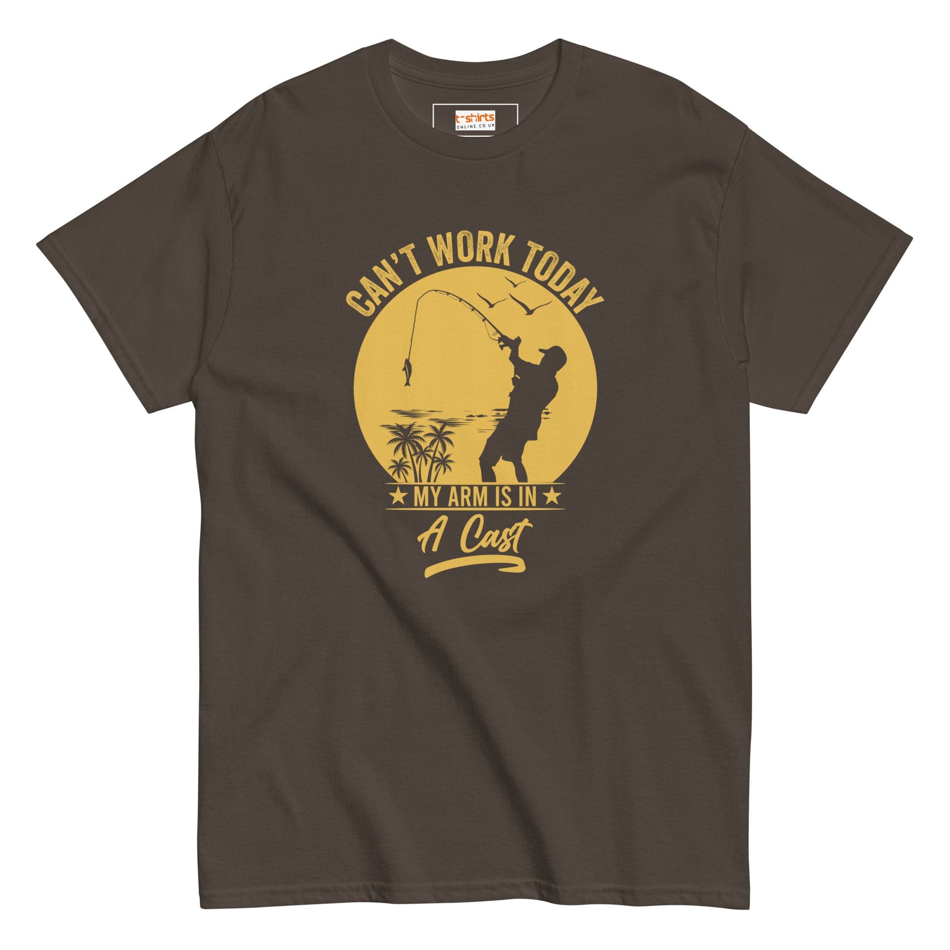 Can't Work Today T-Shirt | Fishing Enthusiast Tee - Dark Chocolate - T-Shirts Online