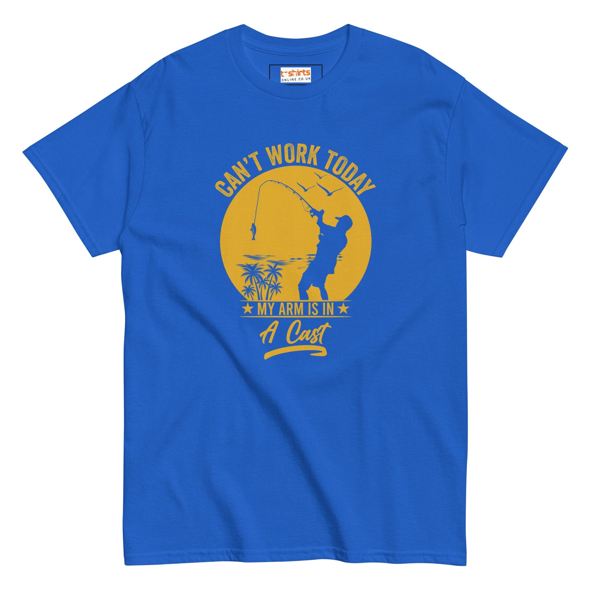 Can't Work Today T-Shirt | Fishing Enthusiast Tee - Royal - T-Shirts Online