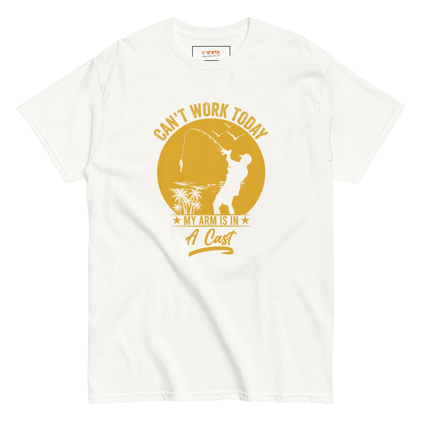Can't Work Today T-Shirt | Fishing Enthusiast Tee - White - T-Shirts Online